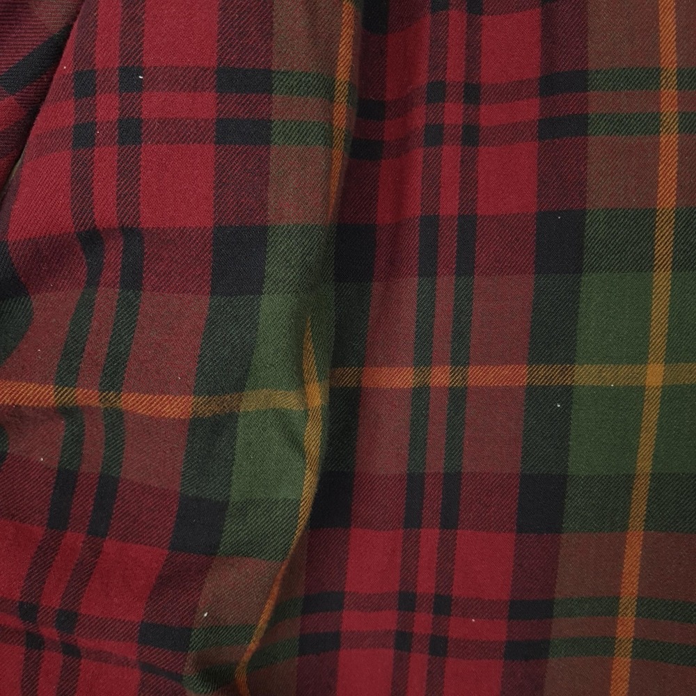 LL Bean Barn Coat Mens Large Brown Canvas Plaid Lined Corduroy Collar Workwear - Picture 11 of 16